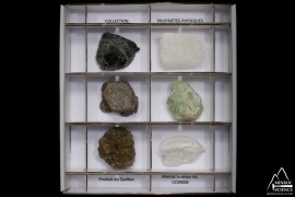 CC0900 Collection de 6 minéraux avec différentes propriétés physiques